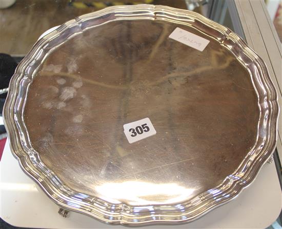 Silver pie crust edge salver